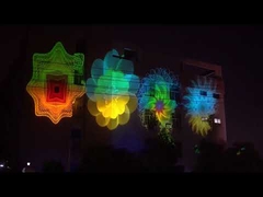 Đèn LED Zoom Chiếu Hình Gobo Ngoại Thất Hiệu Ứng Gợn Sóng Điều Khiển DMX Không Dây