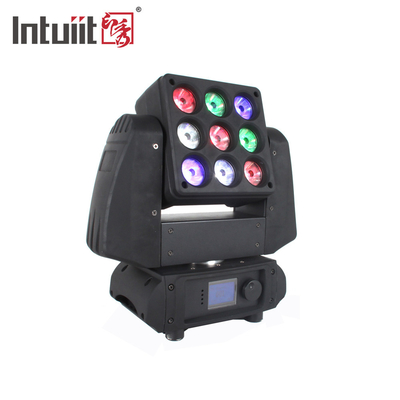 Đèn ma trận LED bảng điều khiển 3x3 chuyên nghiệp 9x10W RGBW Đèn di chuyển 4 trong 1 cho Dj Disco