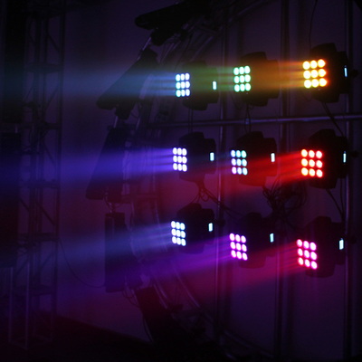 9 * 10W RGBW 4 In1 LED Wash Đèn di chuyển Độ sáng cao DJ 3x3 Matrix Pixel