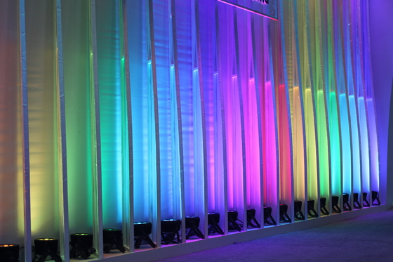 Rohs LED phẳng Par Light RGB 12 * 3W đầy đủ màu sắc Giặt đèn LED Par Sân khấu cho tiệc cưới