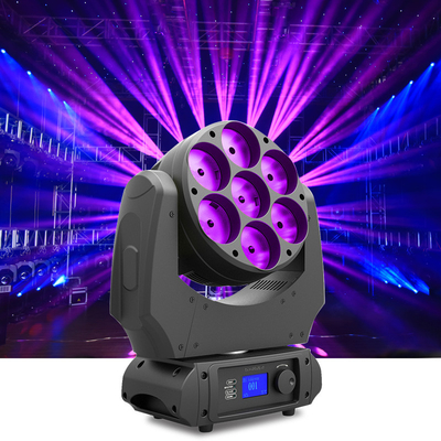 7x40w RGBW 4 In 1 Beam Wash LED Di chuyển đầu đèn với Zoom DJ Club Disco Light