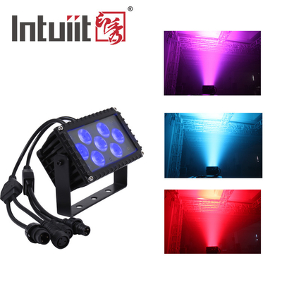 7x3W RGB ngoài trời dẫn đèn lũ 25 độ Wall Washer DMX Control