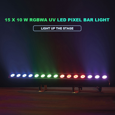 Đèn sân khấu DMX Phía ngoài Pixel Control Đèn thanh LED 15x10W RGBWA-UV Cho Công viên đám cưới Disco