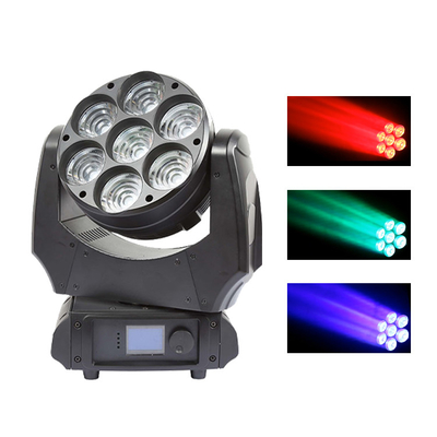 Ánh sáng đầu di chuyển LED 7x40w RGBW 4in1 Sharpy Beam với Zoom Wash Đèn sân khấu Đèn DJ