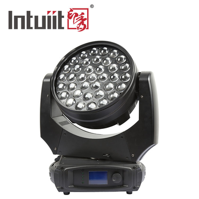 LED rửa 37x10W Zoom Đèn sân khấu DMX Beam rửa di chuyển đèn pha