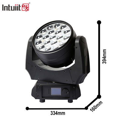 Đèn sân khấu LED 19x10W DMX RGBW 4in1 Zoom Đèn LED rửa tường Đèn đầu di chuyển Cho buổi hòa nhạc DJ Bar Disco Club
