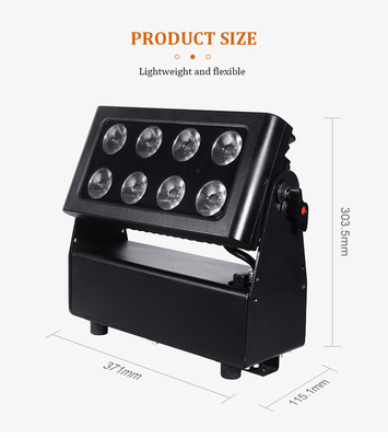 Đèn pin LED Par 8X15W LED par RGBW 4in1 8pcs pin 15W par light DMX512 Đèn sân khấu