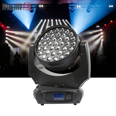 LED rửa 37x10W Zoom Đèn sân khấu DMX Beam rửa di chuyển đèn pha