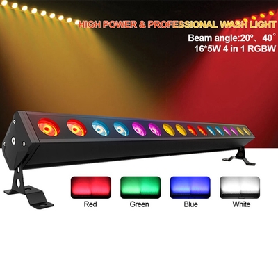 IP65 Đèn ngoài không thấm nước 16x5w Pixel Bar Led Wall Washer Light Aluminum Lamp Body