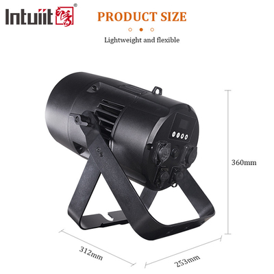 200W COB LED Light Zoom tuyến tính 10 đến 55 độ RGBW Nhà hát phòng họp Flood Light DMX LED Par