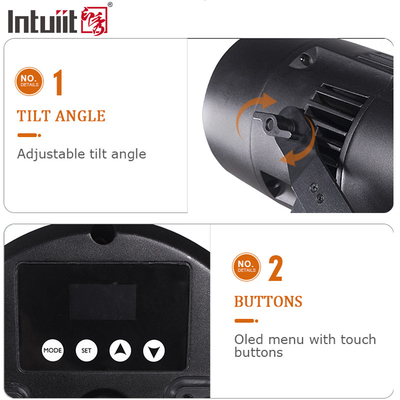 200W COB LED Light Zoom tuyến tính 10 đến 55 độ RGBW Nhà hát phòng họp Flood Light DMX LED Par