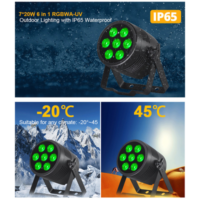 7x20W Rgbwauv Led Stage Par Light Dmx512 Control Par Light cho sự kiện Đám cưới Nhà thờ Đám pháo Par Light