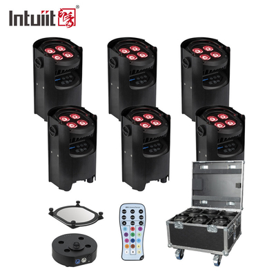 4x12W 4 trong 1 RGBW Led Uplights Stage Par Party Pin Điện Không dây Par Led Wedding Dj Uplights