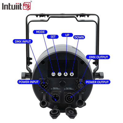IP65 LED Par Light Kiểm soát nước IP65 Đánh giá ngoài trời 12x20W RGBWA-UV 6in1 Đèn sân khấu DMX512