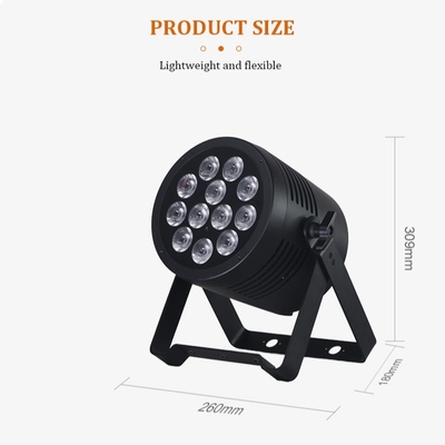 IP65 LED Par Light Kiểm soát nước IP65 Đánh giá ngoài trời 12x20W RGBWA-UV 6in1 Đèn sân khấu DMX512