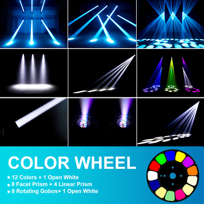 IP66 Beam 200w Dmx512 Led Beam Moving Head Stage Lighting cho sự kiện DJ hộp đêm