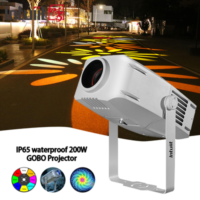 200W Đồ chiếu Gobo tùy chỉnh Ip65 Độ sáng cao Quảng cáo Led ngoài trời Giáng sinh Đồ chiếu Logo Gobo Đèn quảng cáo
