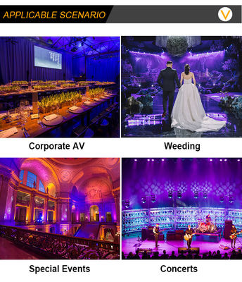 LED 12 * 20W RGBWA UV LED Par Washer Light DMX512 Đèn sân khấu điều khiển cho sự kiện T Show Theme Park Concert Performance