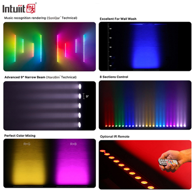 IP20 pin 12x2W 0.5m 4in1 pin chạy Led Wall Washer đèn Đèn sân khấu