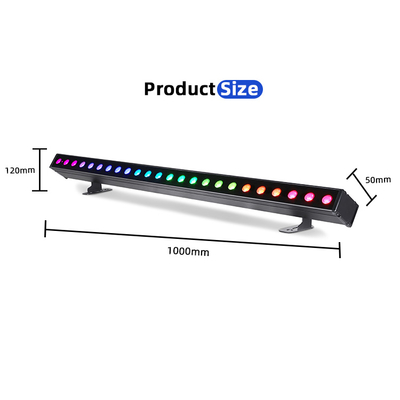 Đèn máy giặt tường LED ngoài trời IP65 24 * 2w Không thấm nước RGBW Bàn máy giặt tường DJ Led Pixel bar Đèn sân khấu