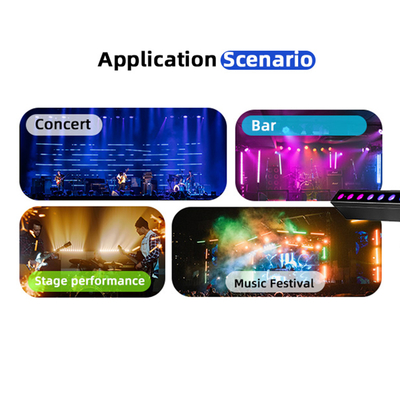 Đèn LED 24*2W Đèn sân khấu DMX512 RGBW Thanh đèn LED Sân khấu Disco Club Đám cưới Kích hoạt bằng giọng nói Đèn rửa tường LED