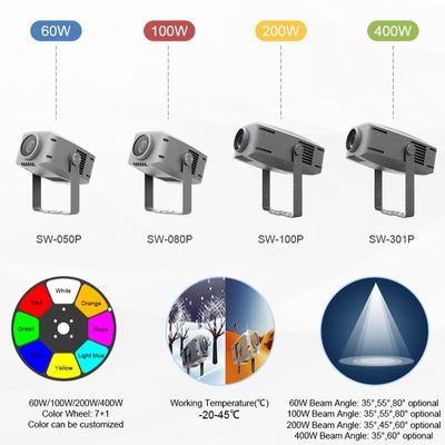 Đèn gợn sóng nước LED 60w ngoài trời màu xanh đại dương cho triển lãm hành lang khách sạn