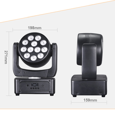 Đèn chuyển động 12 * 8W Đèn sân khấu LED Đèn DJ RGBW Đèn DMX 512 Tiến hành âm thanh cho sự kiện Tiệc cưới Nhà thờ Live Band Show