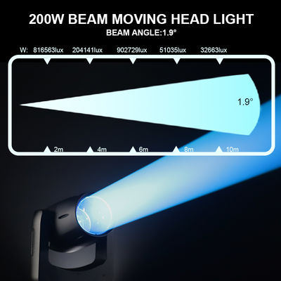 IP66 ngoài trời LED 200W Beam Moving Head Light Đèn sáng hiệu ứng sân khấu cho câu lạc bộ đêm DJ Disco Show Party đám cưới ngoài trời