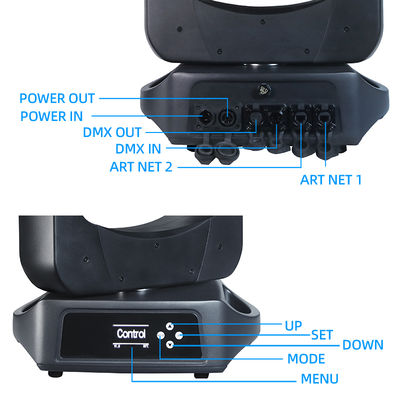 Đèn sân khấu hiệu ứng chùm tia Moving Head Light DJ Club Stage Event, LED 200W, mẫu mới với bánh xe tám màu