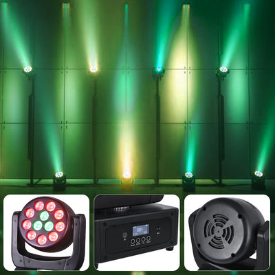 Đèn LED DJ Moving Head 12*8W RGBW Wash Beam DMX512 kích hoạt bằng âm thanh cho tiệc cưới, vũ trường