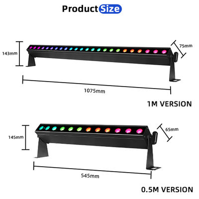 Đèn LED 12/24x2W RGBW 4IN1 Đèn Led Wall Wash Đèn LED Bar DMX Line Bar Wash Đèn sân khấu Đèn đám cưới Đèn đám cưới