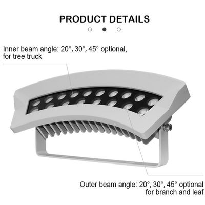 Professional RGBW LED Building Tree Flood Light Waterproof IP65 DMX512 đèn pha LED cho ánh sáng mặt tiền ngoài trời 36W