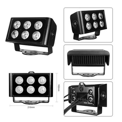 Ngoài trời 6x5W RGBW 4in1 đèn LED IP65 chống nước DMX512 kiến trúc rửa ánh sáng tường rửa cho tòa nhà mặt tiền vườn