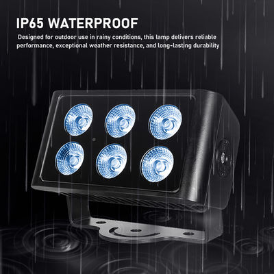 Ngoài trời 6x5W RGBW 4in1 đèn LED IP65 chống nước DMX512 kiến trúc rửa ánh sáng tường rửa cho tòa nhà mặt tiền vườn