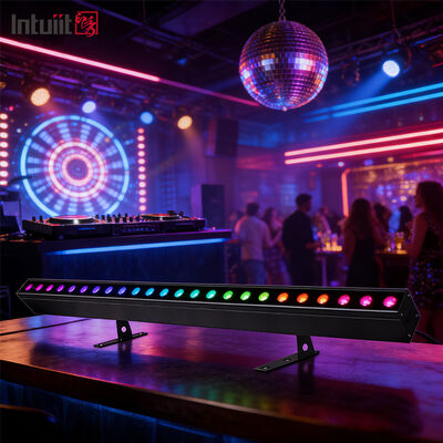 IP65 RGB 24 * 2W 1M LED Wall Washer Sound Control DMX RGBW Lighting Bar cho bữa tiệc cưới với điều khiển từ xa