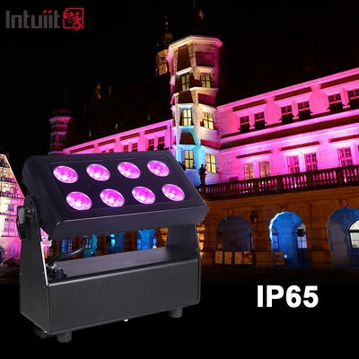 Led 8x15W RGBW Máy giặt tường Khách sạn Villa Bên ngoài Bức tường cảnh quan đèn LED Đèn xây dựng Ánh sáng vườn Trang trí cảnh quan cho ngoài trời