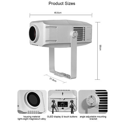 Đèn chiếu LED Gobo 400W Xoay hình ảnh logo Máy chiếu DMX512 Chiếu sáng sân khấu cho sự kiện triển lãm triển lãm chuyên nghiệp