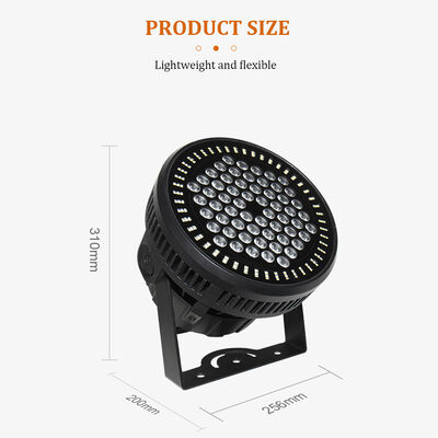Bộ đèn LED PAR Can RGBW 4in1 IP65 60*12W chiếu sáng ngoài trời DMX512 cho sự kiện đám cưới, mặt tiền tòa nhà