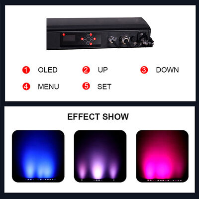 140W RGBW 4in1 IP65 Kiểm soát nước LED Lớp rửa tường 14x10W DMX512/RDM City Color Building Lighting
