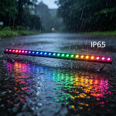 Đèn tường LED tuyến tính RGBW 4 trong 1 2x24W IP65 ngoài trời — Đèn rửa chống nước DMX512 cho Tòa nhà, Cầu & Cảnh quan