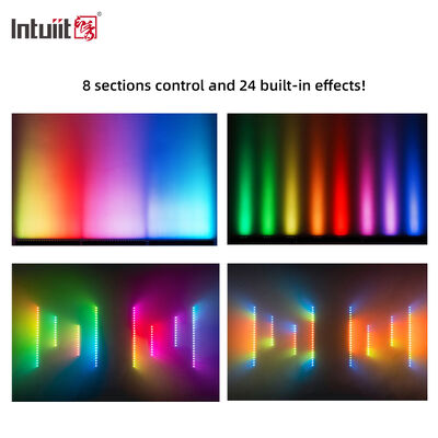 Đèn tường LED tuyến tính RGBW 4 trong 1 2x24W IP65 ngoài trời — Đèn rửa chống nước DMX512 cho Tòa nhà, Cầu & Cảnh quan