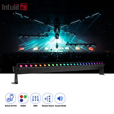 Đèn LED treo tường trong nhà 24x2W RGBW DMX512 Âm thanh sân khấu hoạt động Chiếu sáng thanh IP20 Đèn rửa tuyến tính cho kiến ​​trúc trang trí nội thất