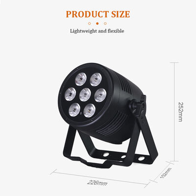 IP65 chống nước nhôm LED Par Light 7x20W RGBWA UV 6in1 DMX512 Professional Stage Uplight cho sự kiện ngoài trời