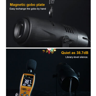 Logo tùy chỉnh miễn phí Gobo Projector Quảng cáo đèn 40W LED Sign Wall Projection Lamp IP20