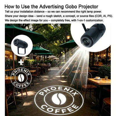 Đèn chiếu logo hình ảnh tùy chỉnh chuyên nghiệp 40W LED Indoor Gobo Projector Light Rotating