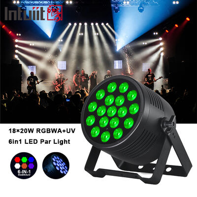 Ánh sáng sân khấu ngoài trời IP65 chống nước 18x20W LED Par RGBWA + UV 6 trong 1 DMX512 Lửa Ánh sáng cho đám cưới Tiệc disco Sự kiện Tòa nhà mặt tiền