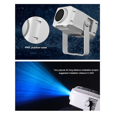 Đèn chiếu Logo 100W Gobo — Chống nước IP65 DMX512 Chiếu mẫu tùy chỉnh ngoài trời cho Quảng cáo, Tòa nhà & Sự kiện