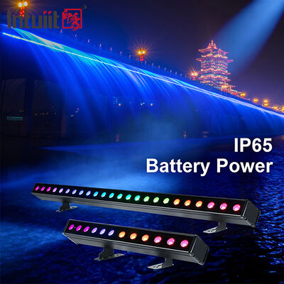2x12W / 24W RGBW 4-in-1 IP65 pin LED Wall Washer Bar ¢ Không dây không dây DMX512 Wash Light cho sân khấu, tòa nhà & sự kiện