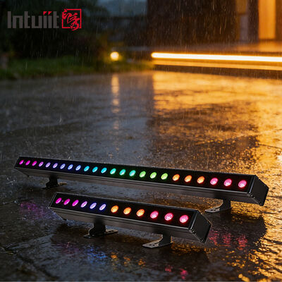 2x12W / 24W RGBW 4-in-1 IP65 pin LED Wall Washer Bar ¢ Không dây không dây DMX512 Wash Light cho sân khấu, tòa nhà & sự kiện