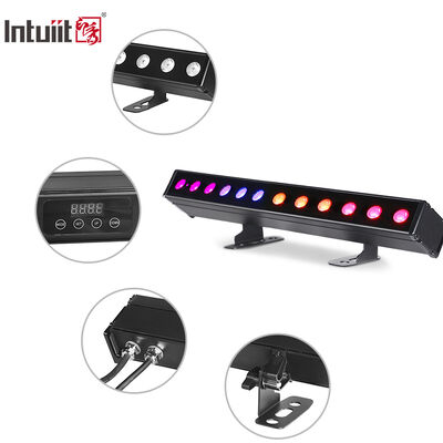 2x12W / 24W RGBW 4-in-1 IP65 pin LED Wall Washer Bar ¢ Không dây không dây DMX512 Wash Light cho sân khấu, tòa nhà & sự kiện